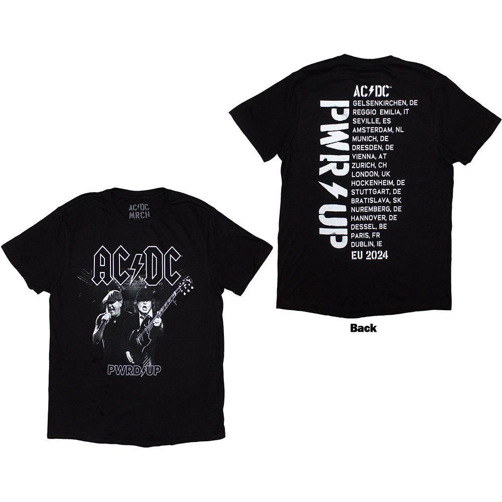 AC/DC - UNISEX - PWRD Up B&W Photo EU TOUR '24 - L & XL