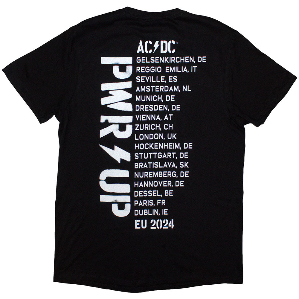 AC/DC - UNISEX - PWRD Up B&W Photo EU TOUR '24 - L & XL
