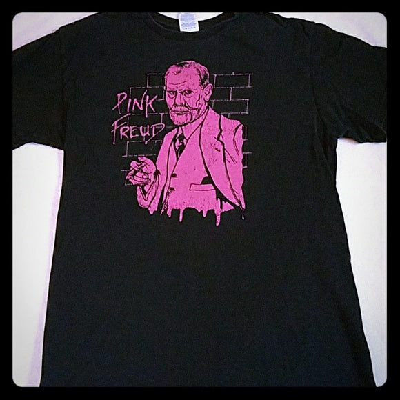 HUMOUR TEE PINK FREUD ..... LARGE