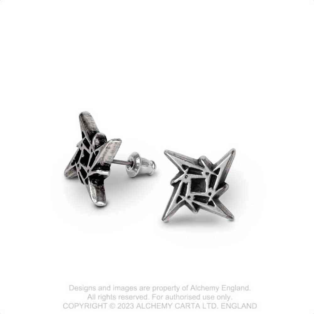 METALLICA  EARRINGS- NINJA STAR
