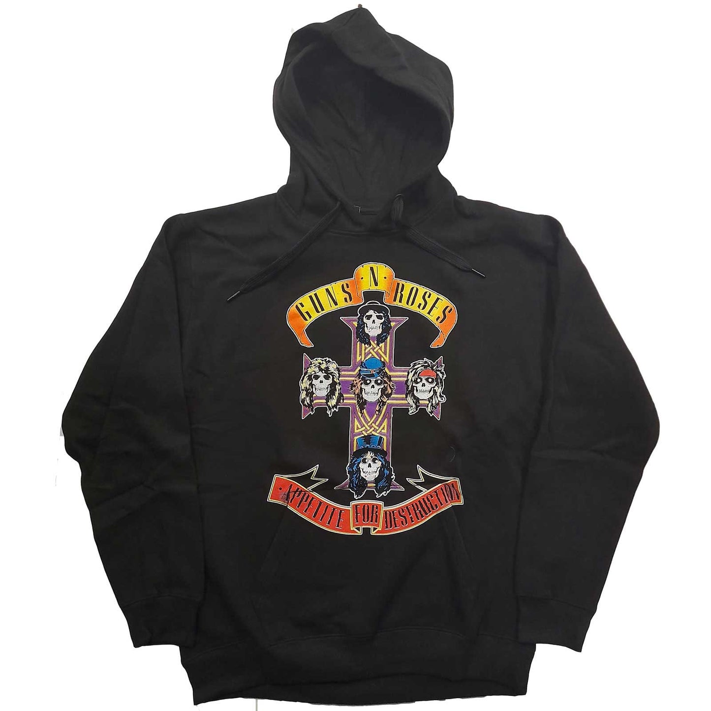 GUNS N' ROSES UNISEX PULLOVER HOODIE: APPETITE FOR DESTRUCTION .....L