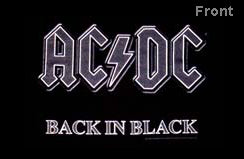 AC/DC - UNISEX - BACK IN BLACK 4 .....M, L