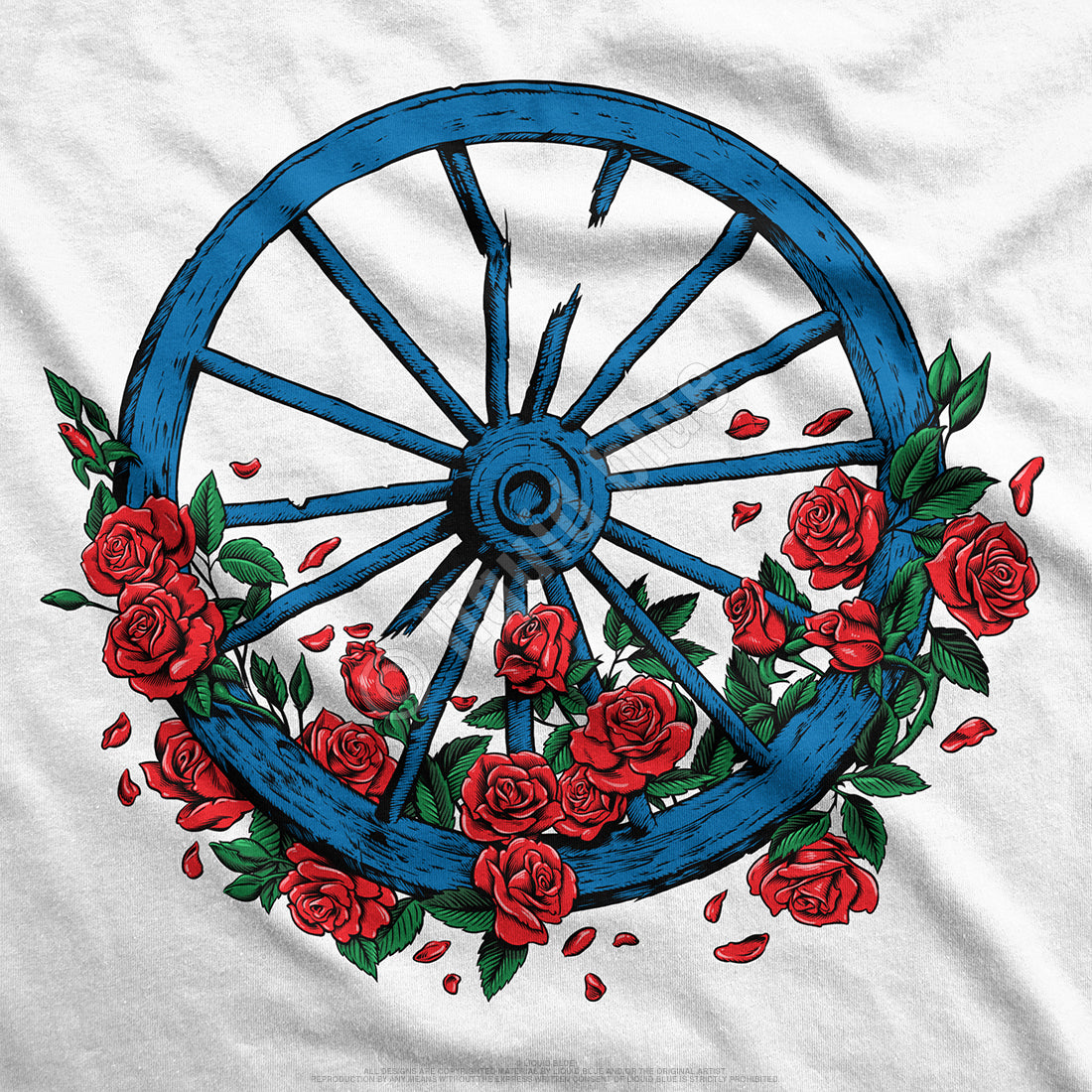 GRATEFUL DEAD - BERTHA WHEEL & ROSES ----- XL