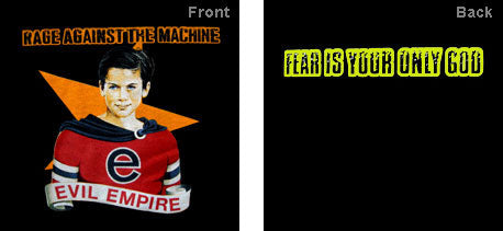RAGE AGAINST the MACHINE - FEAR IS OUR ONLY GOD... .... L,  XL