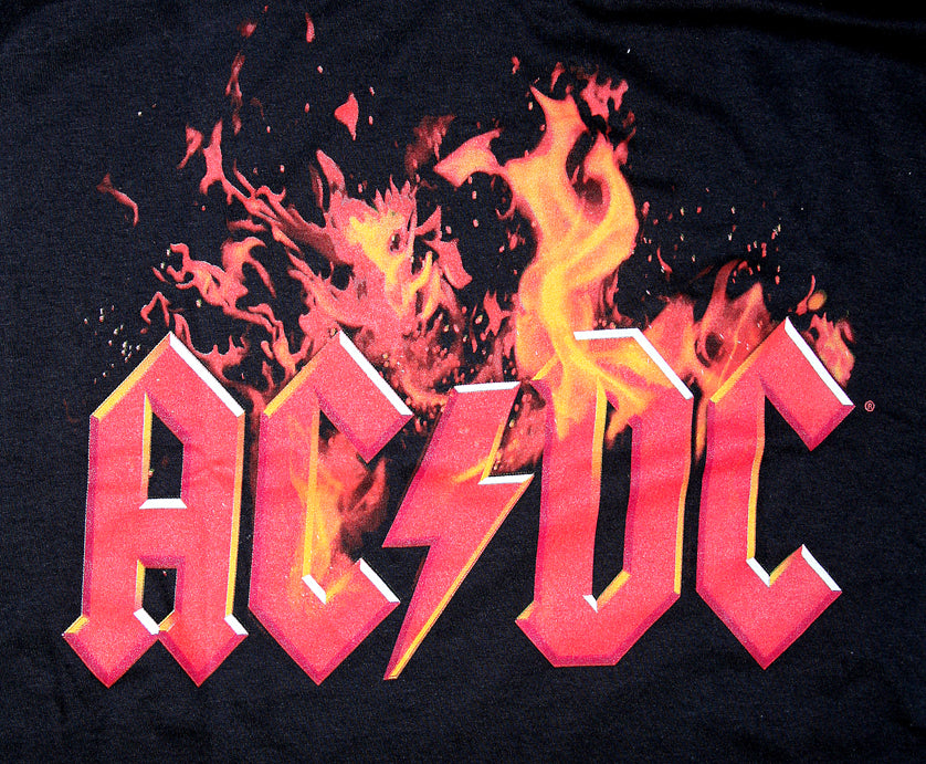 AC/DC - UNISEX - FLAME LOGO ..... L