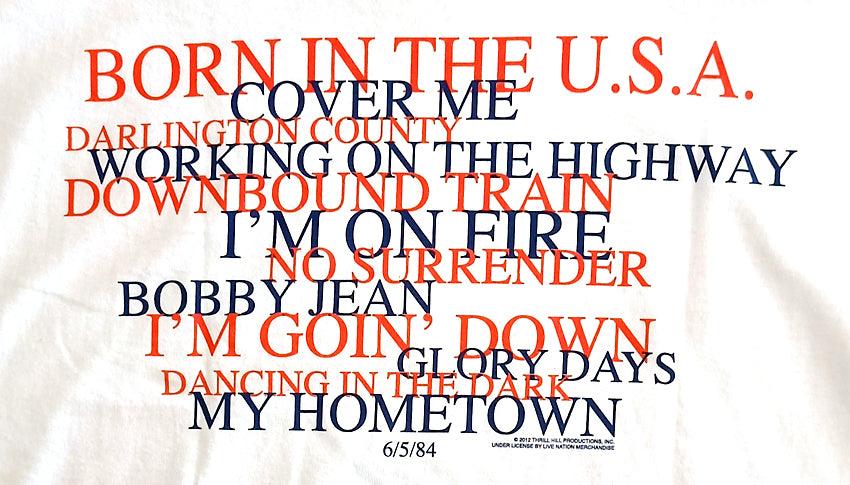 BRUCE SPRINGSTEEN - BORN IN THE USA .....M  (all other sizes out of stock)