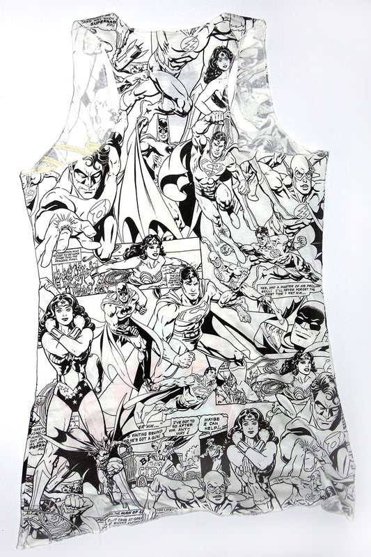 DC COMICS JUSTICE LEAGUE COLLAGE TANK TOP (LADIES) ..... L