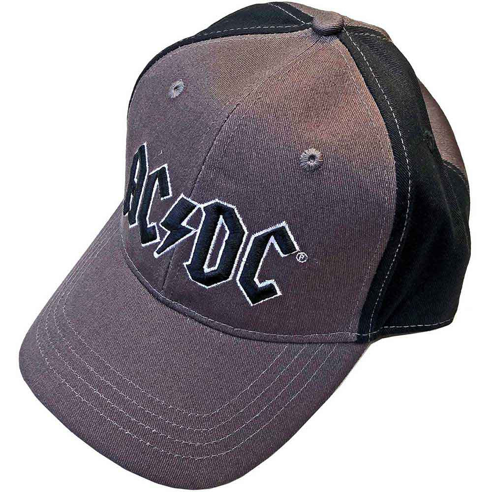 AC/DC UNISEX BASEBALL CAP: BLACK LOGO (2 TONE)      .SOLD OUT