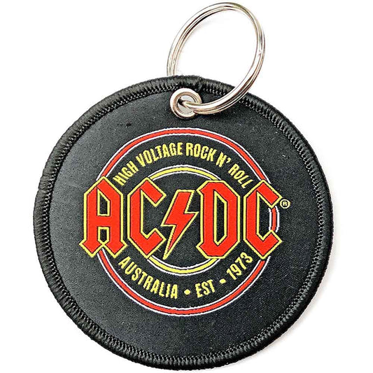 AC/DC - Est 1973 DOUBLE SIDED PATCH KEYRING