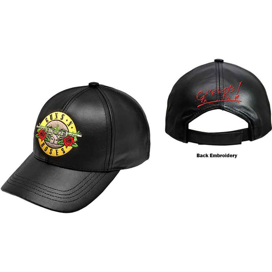 GUNS N' ROSES UNISEX BASEBALL CAP: GNFNRS (FAUX LEATHER)