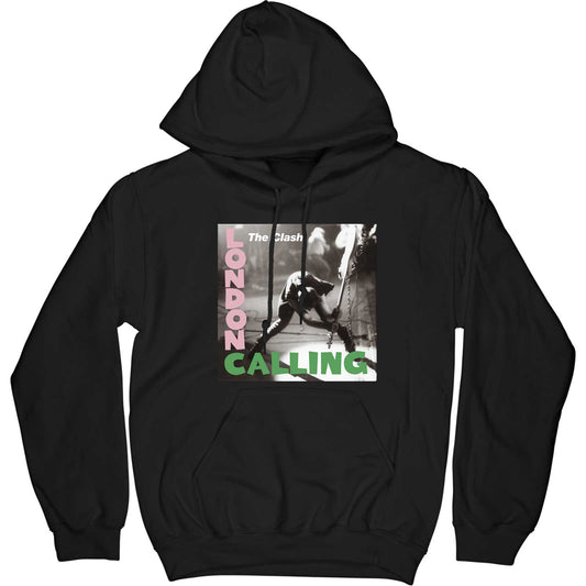 CLASH UNISEX PULLOVER HOODIE:  LONDON CALLING .....XL