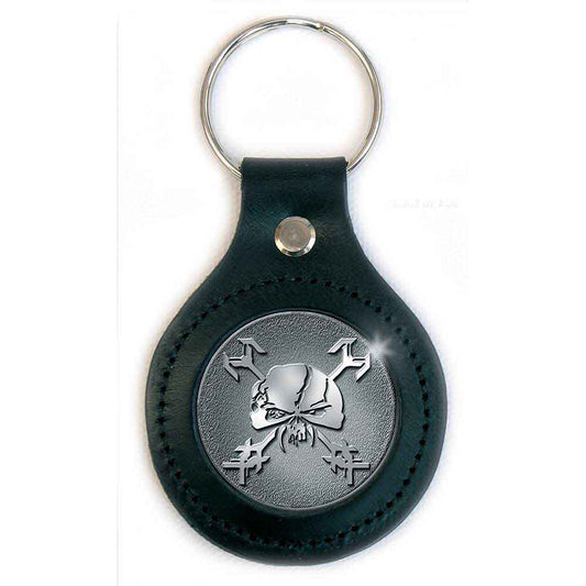 IRON MAIDEN - KEYRING - FINAL FRONTIER ICON- LEATHER