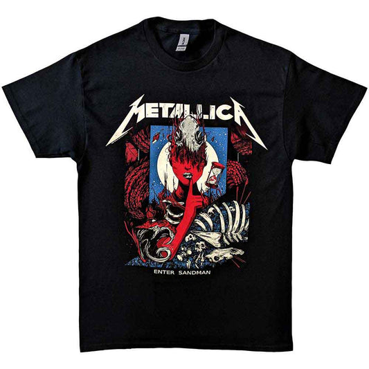 METALLICA UNISEX T SHIRT - ENTER SANDMAN POSTER       XL