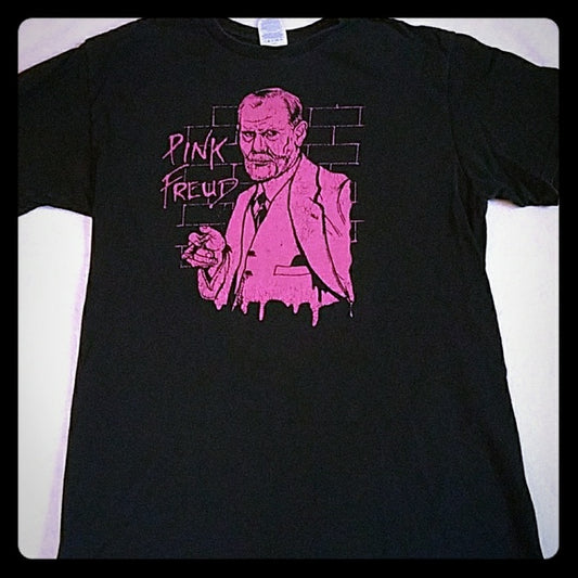 HUMOUR TEE PINK FREUD ..... LARGE