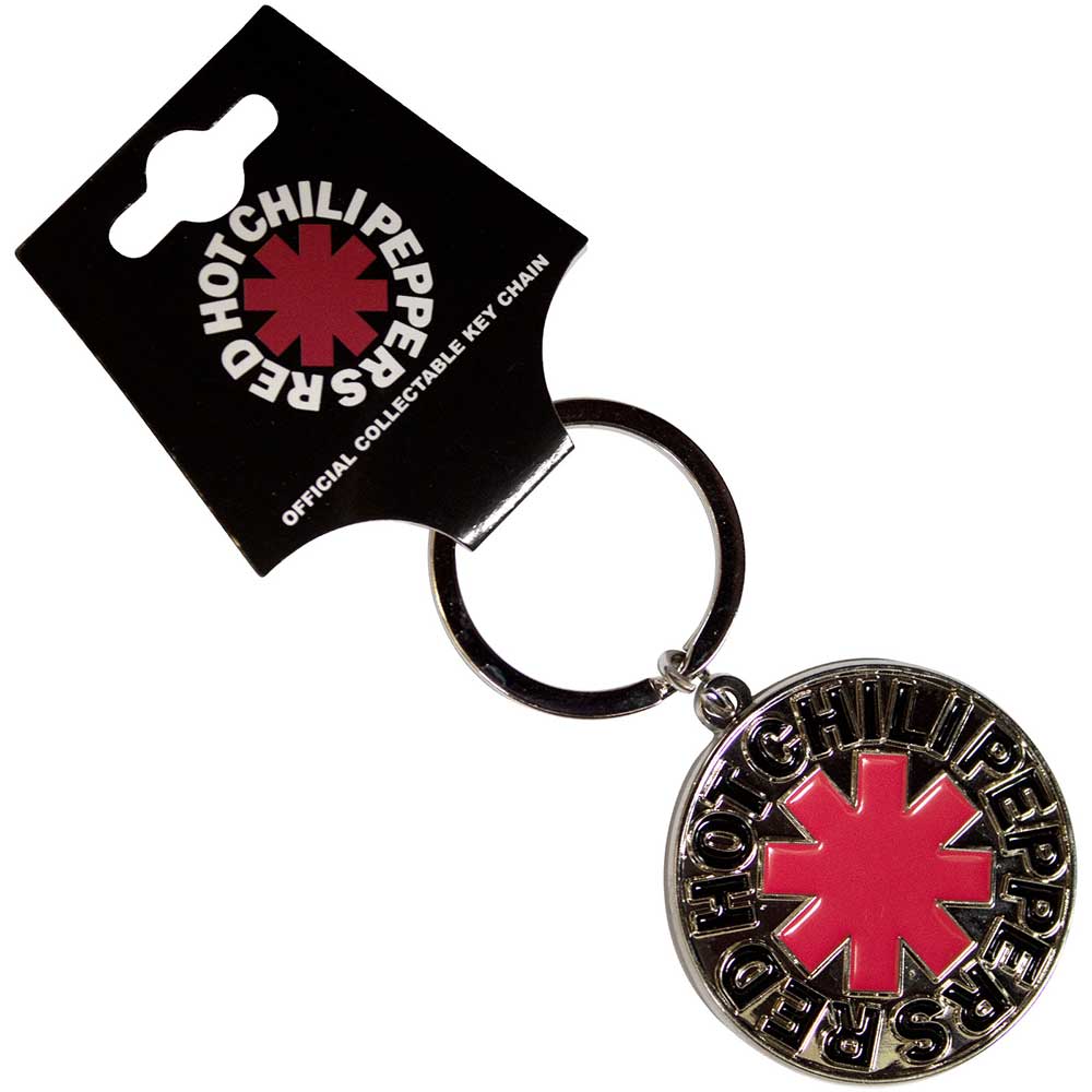 RED HOT CHILI PEPPERS - ASTERICK LOGO SILVER KEYRING