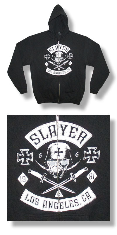 SLAYER "VINTAGE 81" UNISEX ZIP UP HOODIE - MEDIUM