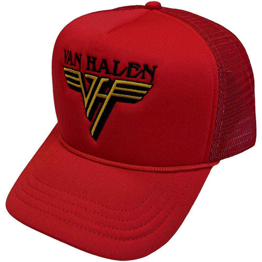 VAN HALEN UNISEX MESH BACK CAP: TEXT YELLOW LOGO