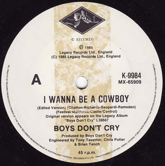 BOYS DON'T CRY - I WANNA BE A COWBOY