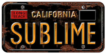 STICKER SUBLIME "LICENSE" PLATE