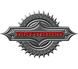 DISTURBED SPIKED SHIELD BELT BUCKLE