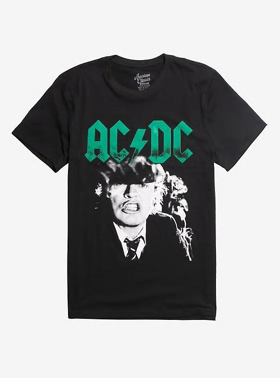 AC/DC - UNISEX - ANGUS YOUNG PORTRAIT .....L – RockPig Band TShirts