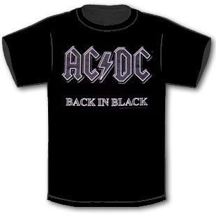AC/DC - UNISEX - BACK IN BLACK 4 .....M, L