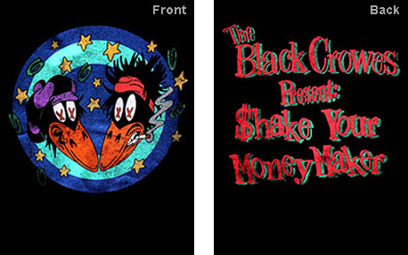 BLACK CROWES - CROW SYMM (DISTRESSED) SHAKE YOUR MONEY MAKER ..... L