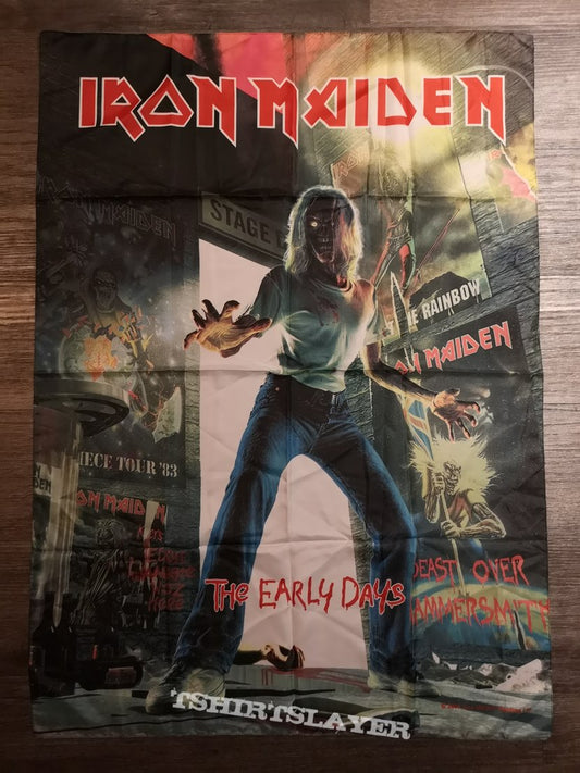 IRON MAIDEN - FLAG / TEXTILE POSTER  -  EARLY DAYS