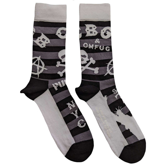 CBGB " LOGOS STRIPED " SOCKS