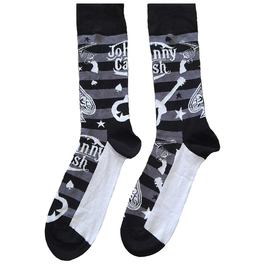JOHNNY CASH " GUITARS N' GUNS " SOCKS